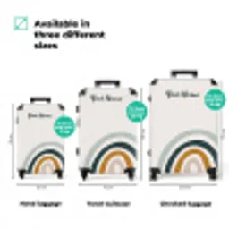 Ruwe regenboog aqua NBS - Handbagage koffer - Kinderen Unisex middel zzzzzzVergelijking_3EN