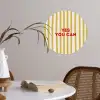 Strepen - Abstract - Yes you can - Rood Wandcirkel behangsticker klein -sfeer3