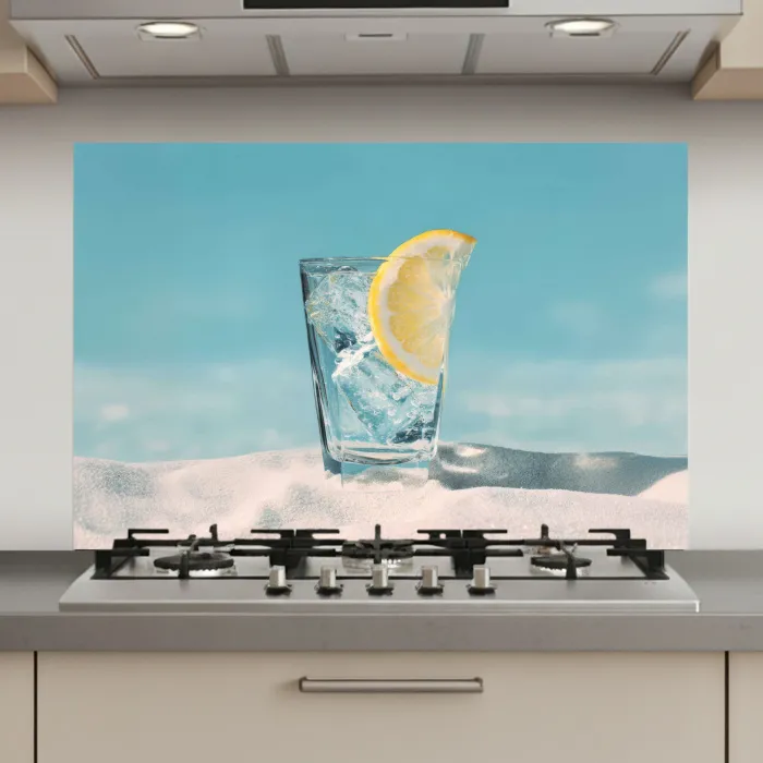 Glas - ijsblokjes - Citroen keuken achterwand spatscherm klein -3d_website