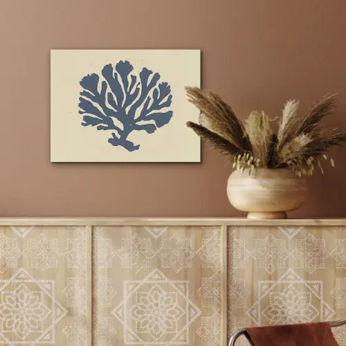 Blauw koraal - Vertakkingen - Beige PET vilt klein -sfeer4