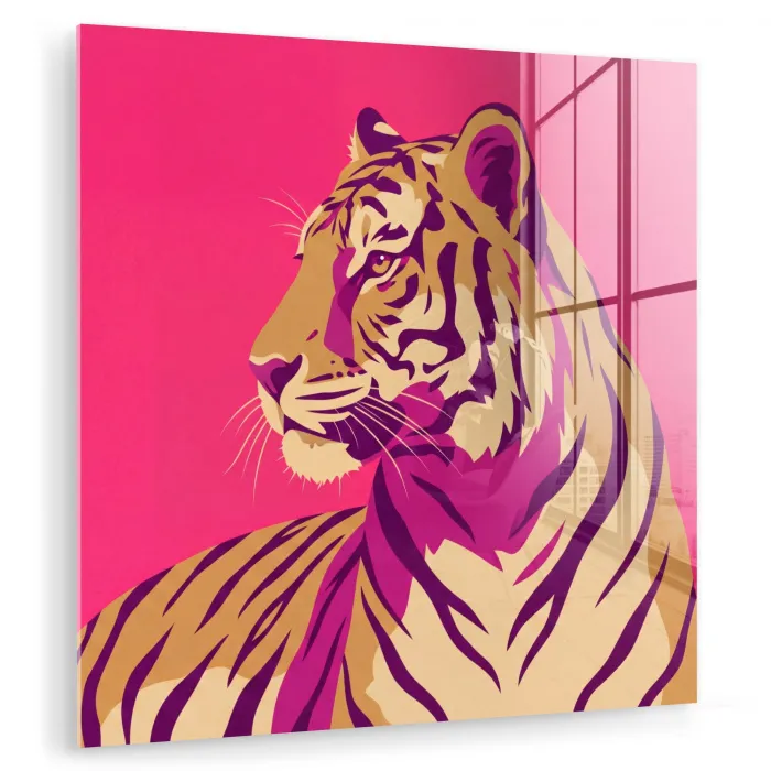 Tijger - Modern - Neon plexiglas 5mm klein -zzzproduct_nieuw