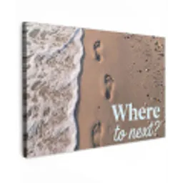 Where to next - Strand - Voetstappen canvas 2cm klein -z3d