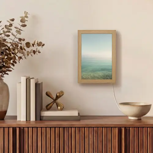 Zee - Horizon - Blauw - Mist Light Box met kabel (Tafellamp) klein -sfeer2