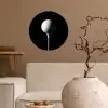 Golfbal - Minimalistisch - Wit Wandcirkel behangsticker klein -sfeer1