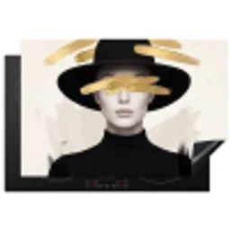 Vrouw - Portret - Modern - Goud - Kunst Inductie beschermer vinyl 3mm klein -3d