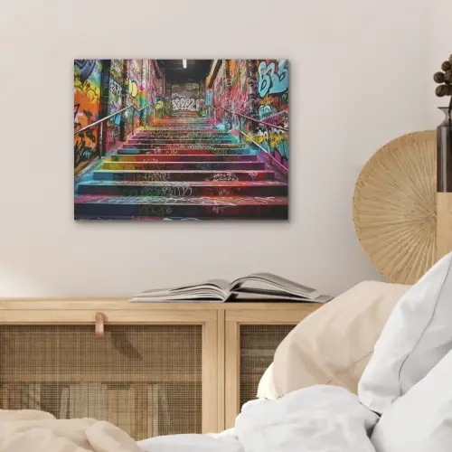 Trap - Graffiti - Kleuren - Kunst PET vilt klein -sfeer3