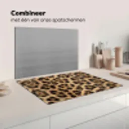 Luipaard - Vacht - Klassiek - Bruin Inductie beschermer vinyl 3mm klein -wsfeer7_website