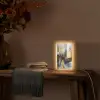 Kunst - Goud - Zilver - Abstract Light Box met kabel (Tafellamp) klein -sfeer4