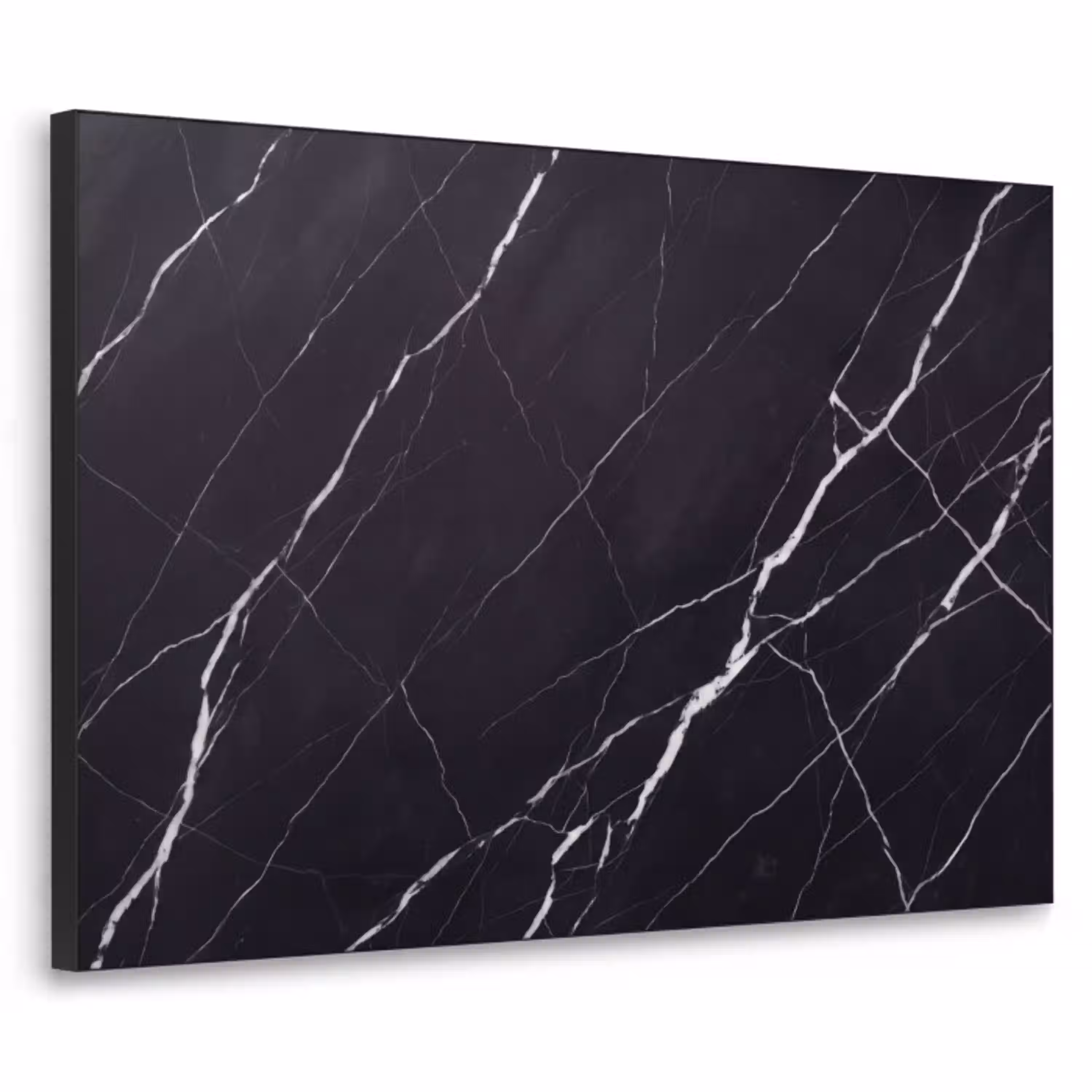 Marmer - Patroon - Abstract - Modern - Zwart Textielframe zwart klein -3d