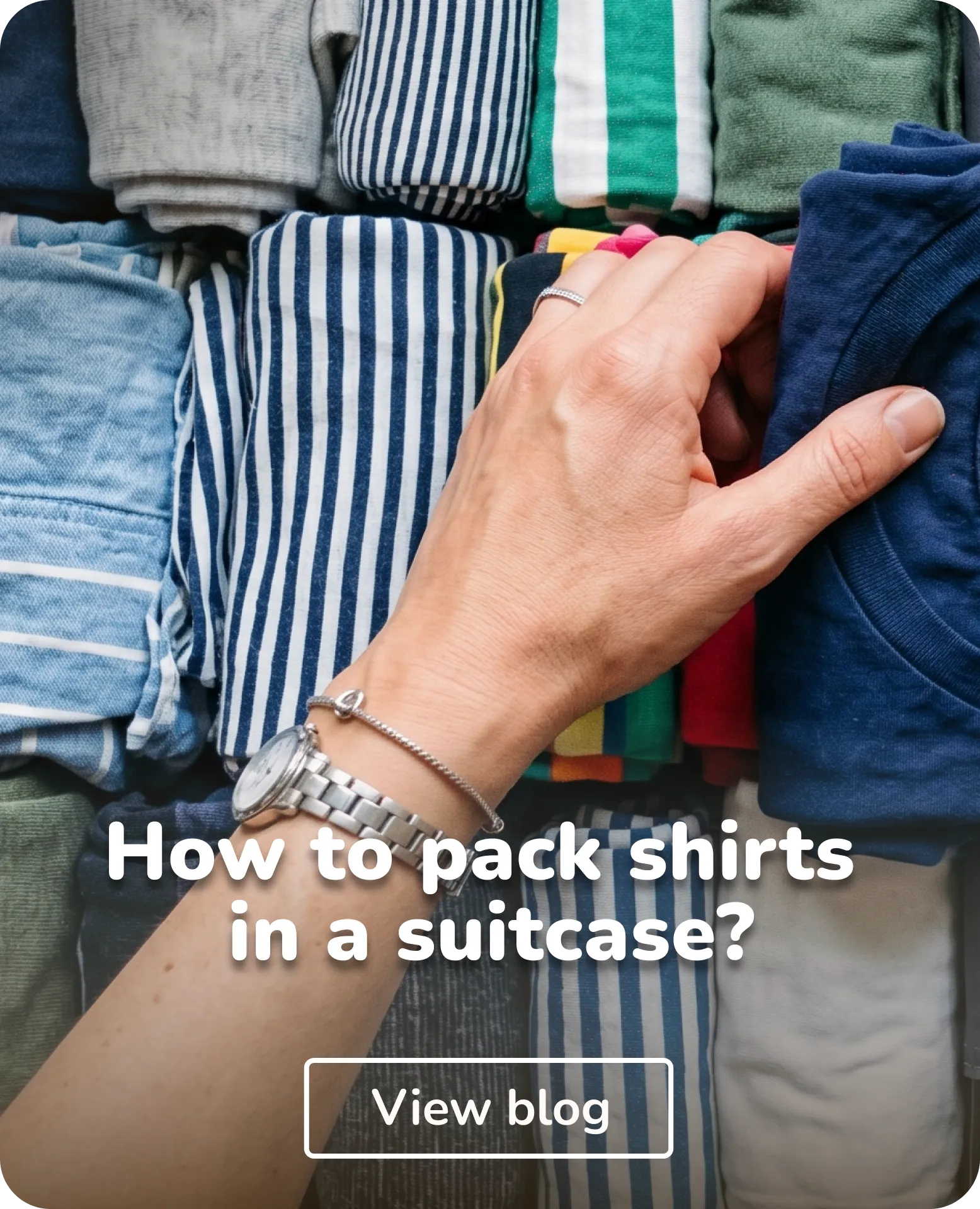 clothing in suitcase