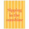 Gestreept - Geel - Sunshine - Letters poster papier klein -3d