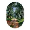 Pad - Bomen - Schaduw - Wandcirkel Ovaal Forex klein -3d