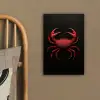 Krab - Rood - Vissen - Schaaldieren canvas 2cm klein -sfeer3