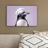 Pinguïn - Koksmuts - Lief - Paars canvas 2cm klein -sfeer3