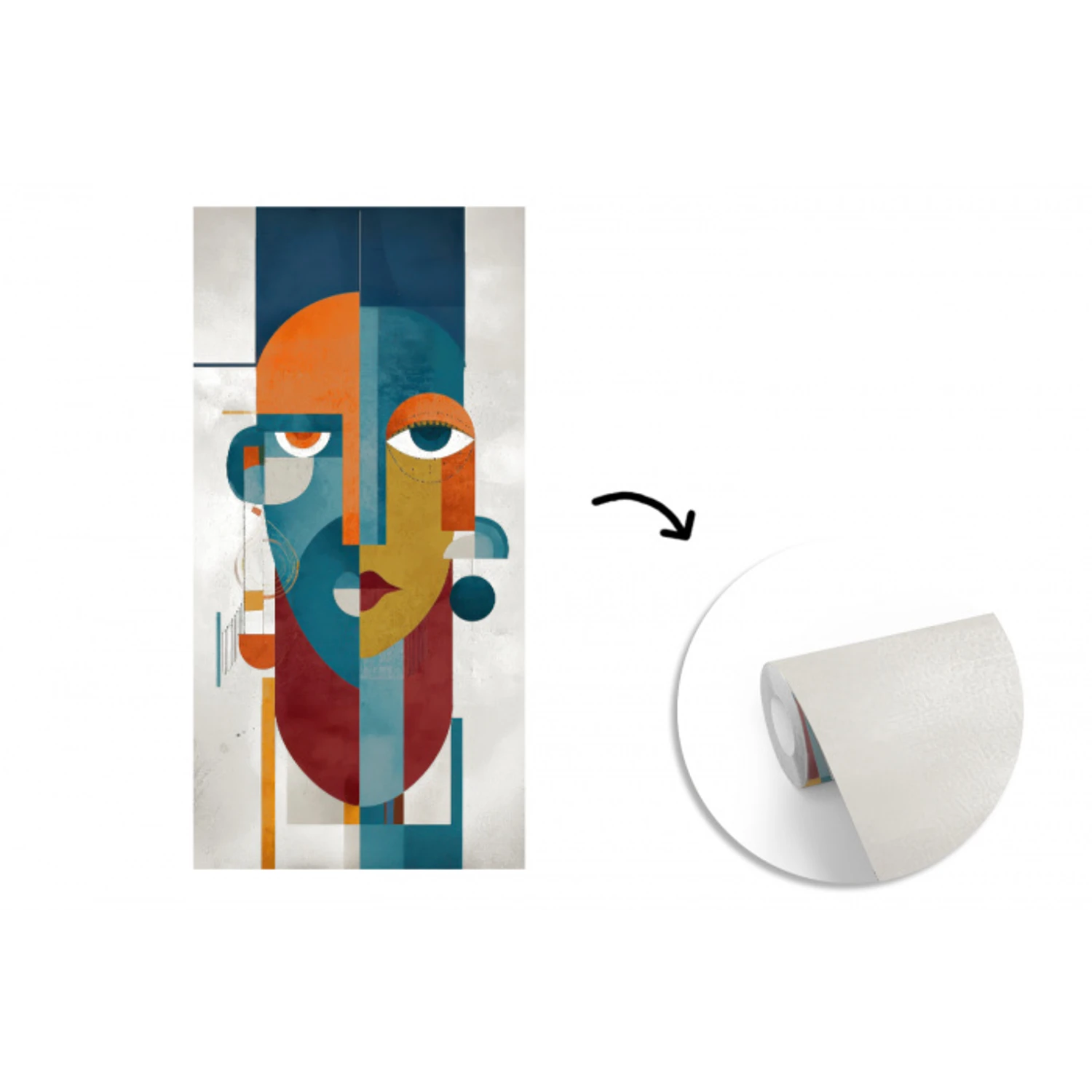 Geometrisch - Strakke vormen - Kleurrijk fotobehang vinyl groot -3d