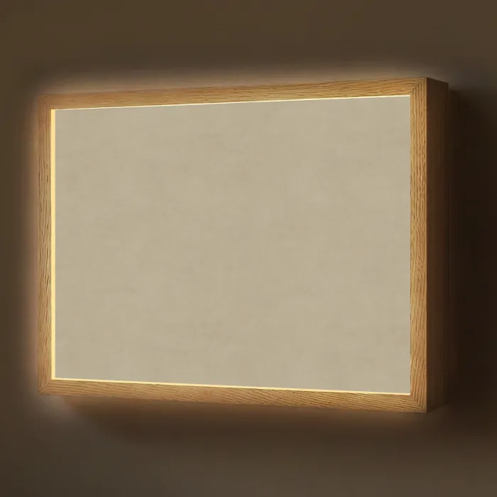 Zandkleur - Korrelige structuur - Beton Light Box met batterij (Wandlamp) middel 907 -z3d_website
