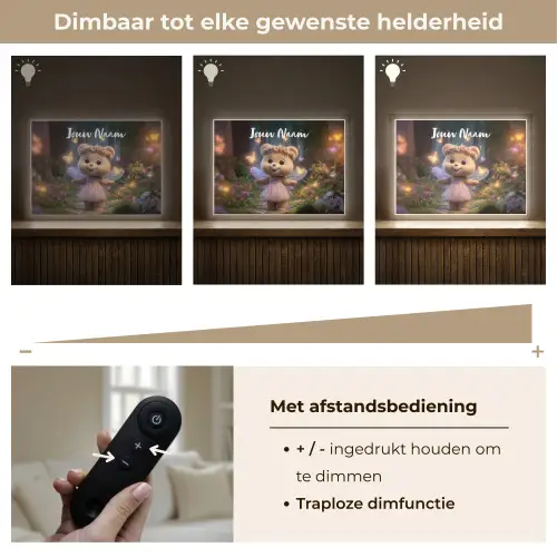 Beer - Vlinders - Bos - Fairy Light Box met batterij (Wandlamp kind) middel -USP_dimbaarNL