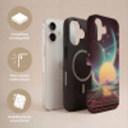 Planeten - Neon - Berglandschap - Zon Toughcase MagSafe Apple iPhone 17 klein -USP_Lagen_DE