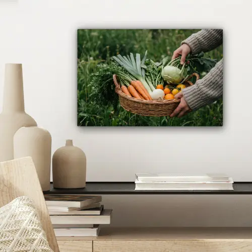 Veld - Groenten - Biologisch - Oogst canvas 2cm klein -sfeer6