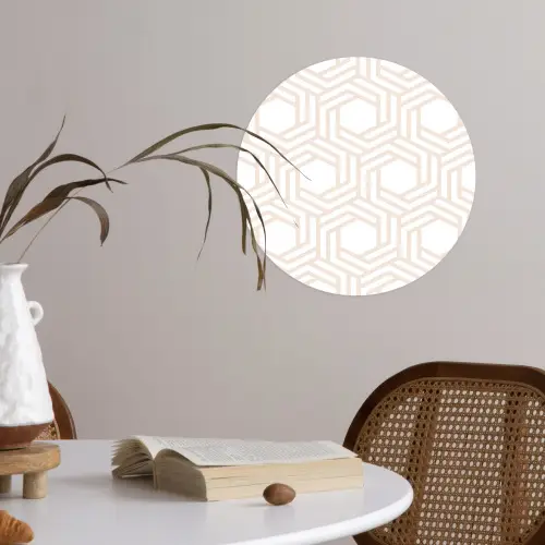 Design - Geometrie - Patroon Wandcirkel behangsticker klein 186 -sfeer3
