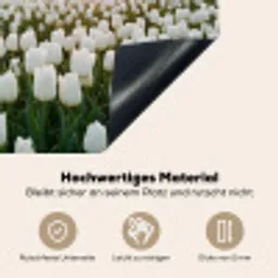 Tulpen - Landschap - Wit Inductie beschemer met haakjes klein -ky-onderkant-de
