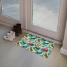 Teckels - Zwembad - Kleurrijk Deurmat klein 898 -sfeer3
