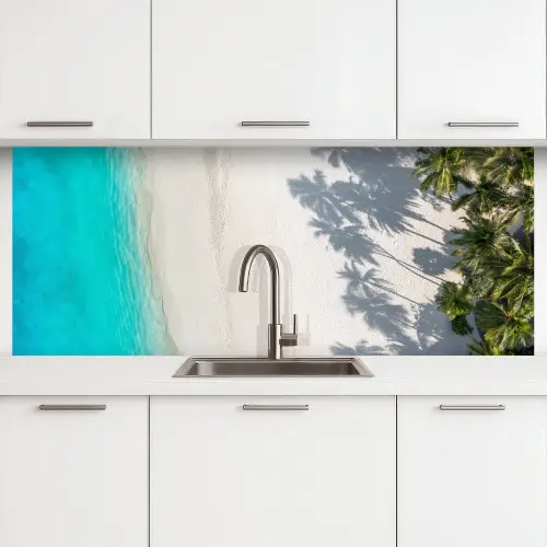 Landschap - Zee - Strand keuken achterwand 2 middel -3d
