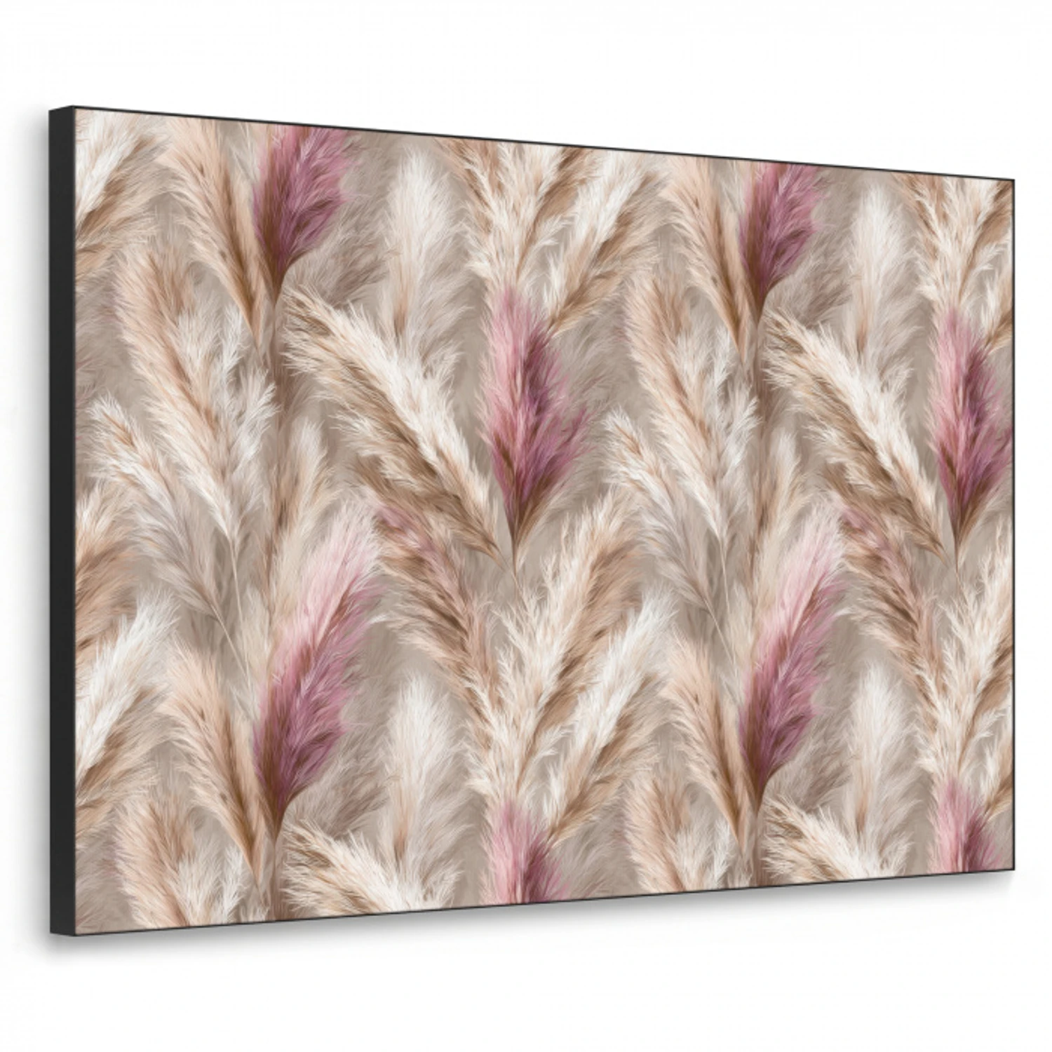 Pampasgras - Pluizig - Kleurrijk Textielframe zwart klein 947 -3d
