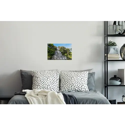 Boeddha beelden - Jungle - Buddha - Spiritualiteit - Mediteren Muursticker klein -slaapkamer