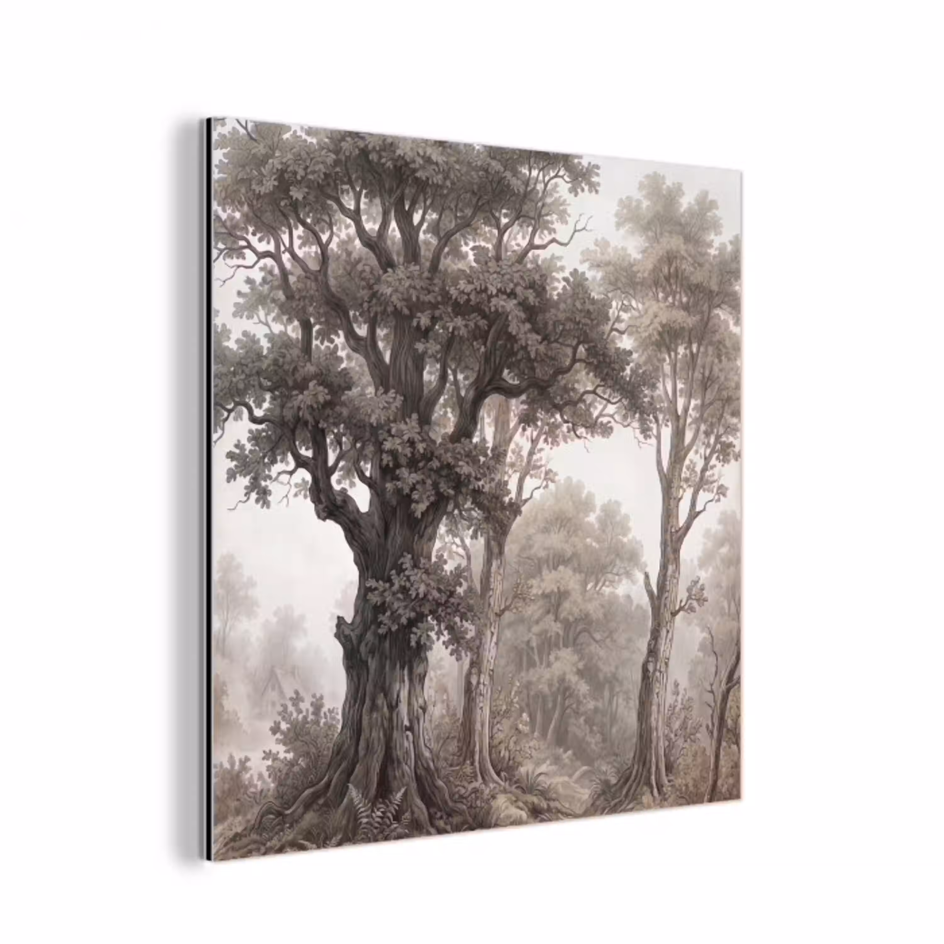 Natuur - Bos - Eik aluminium wit klein -3d