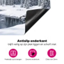 Sneeuwlandschap - Bergen - Rivier - Winter Inductie beschermer vinyl 3mm klein -wsfeer4_website