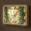 Konijn - Zonlicht - Sprookjesachtig - Vlinder Light Box met batterij (Wandlamp kind) middel -z3d_website