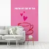 Thee - Roze - Valentijn - Tekst fotobehang vinyl groot -woonkamer