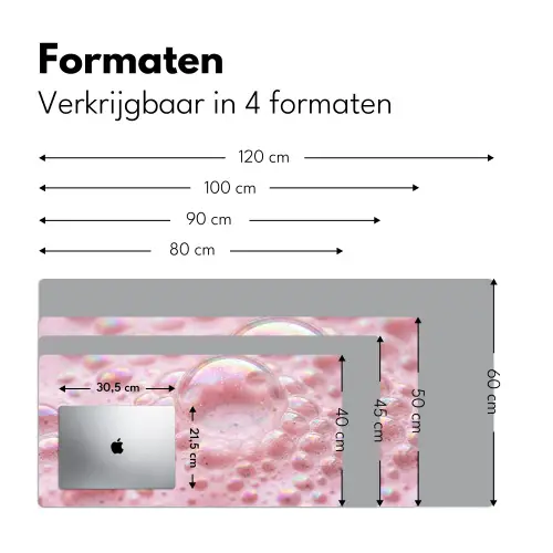 Schuim - Structuur - Roze Muismat XXL klein -sfeer5