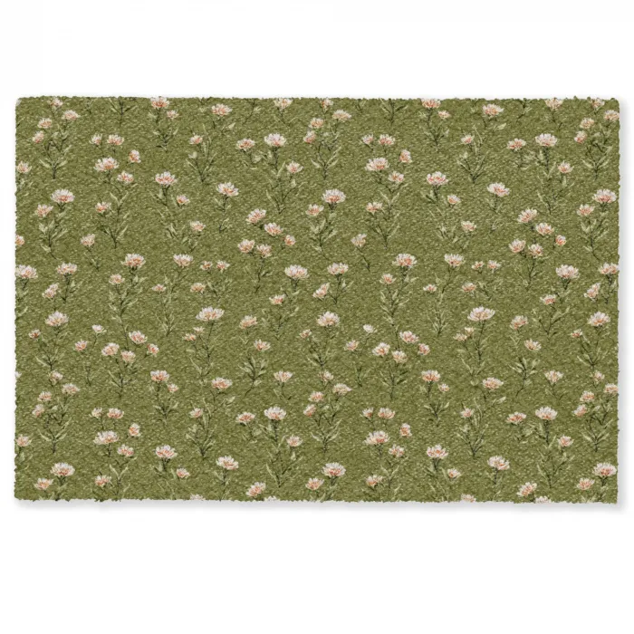 Landelijk - Bloemen -  Groen Deurmat klein 898 -zkaufland3d
