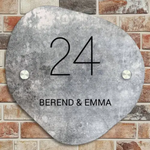 Beton - Klassiek Naambord Organisch middel -sfeer10