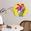 Buste - Slangen - Geel Wandcirkel kunststof plaat 5mm dik klein -sfeer4