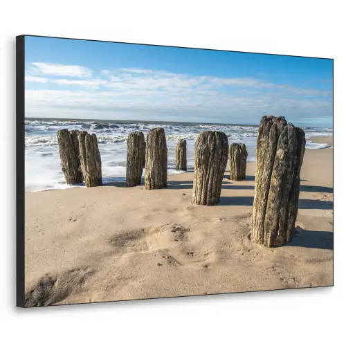 Zand - Strand - Paal - Water - Zomer Textielframe - compleet frame klein -3d