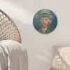 Zelfportret 1887 - Schilderij van Vincent van Gogh Wandcirkel kunststof plaat 5mm dik klein -sfeer5