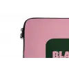 Roze - Tekstwolk - Groen - BLAH BLAH BLAH laptophoes neopreen klein -detail