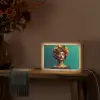 Vrouw - Hoodtooi - Tropisch - Fruit - Druiven Light Box met kabel (Tafellamp) klein -sfeer4
