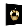 Appel - Goud - Chrome - Zwart aluminium wit klein -3d