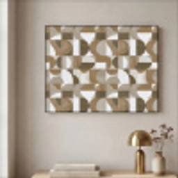 Abstract - Retro - Bruin Textielframe zwart klein 947 -sfeer2
