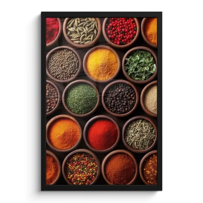 Photo Frame - Trays - Wood - Herbs - Colorful