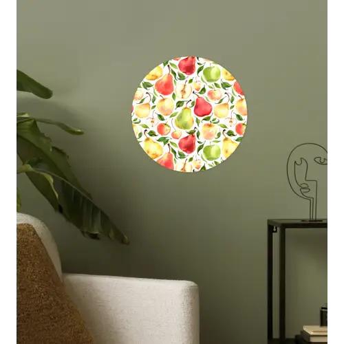 Patroon - Appels - Peren Wandcirkel behangsticker klein 186 -sfeer2