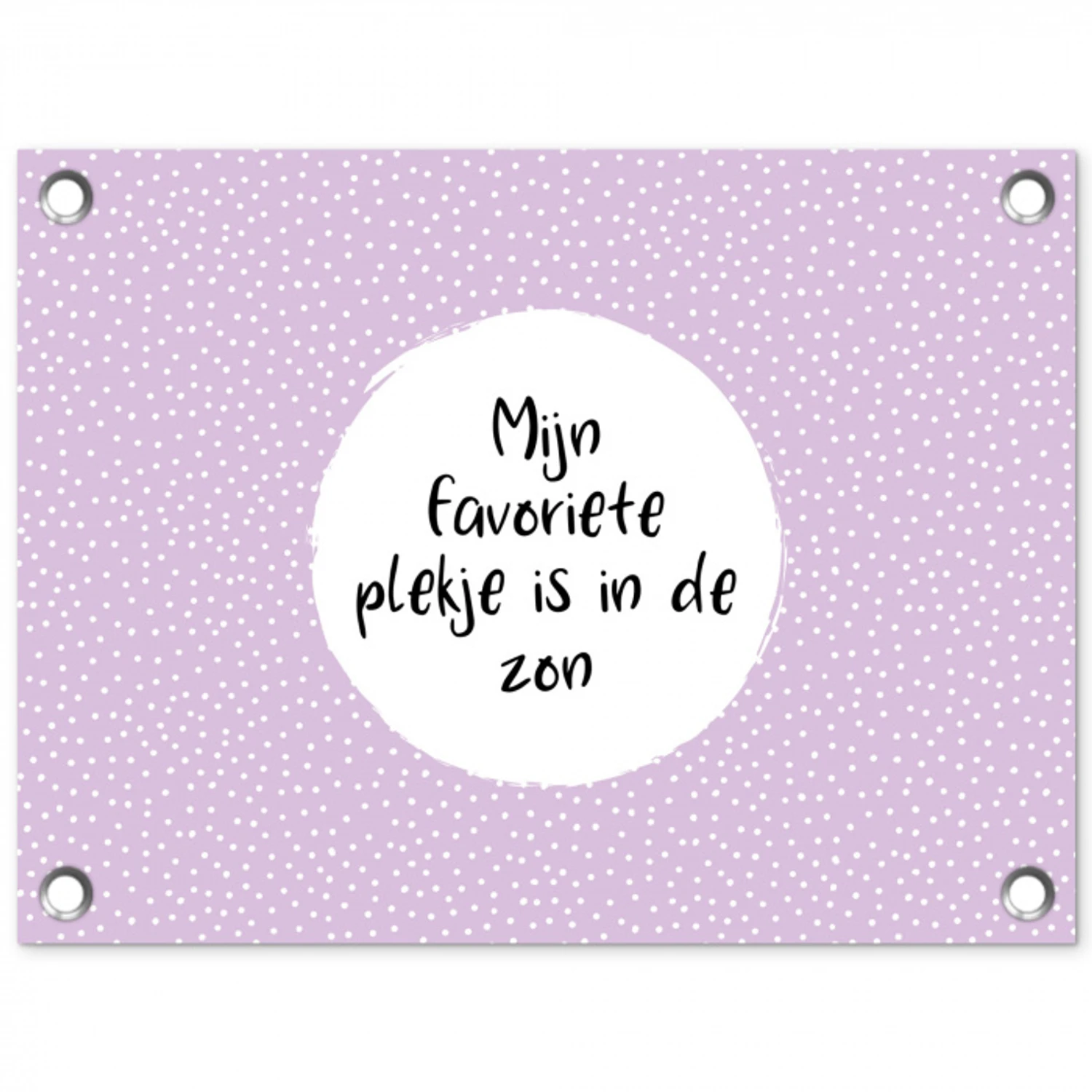 Quotes - Mijn favoriete plekje is in de zon - Tekst - Zon - Zomer tuinposter los doek klein -3d
