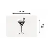 Cocktail - Glas - Olijf - Minimalistisch Placemat vinyl groot -specs