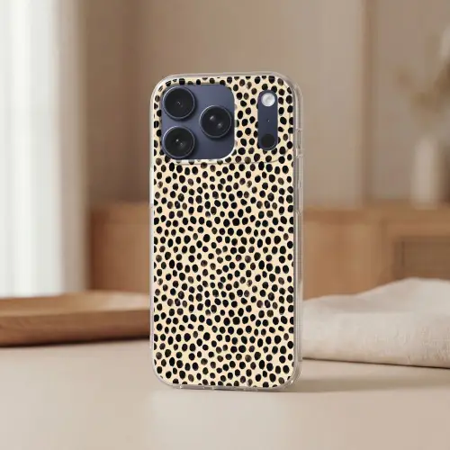 Stippen - Patroon - Zwart Telefoonhoesje iPhone 17 Pro klein 878 -sfeer2