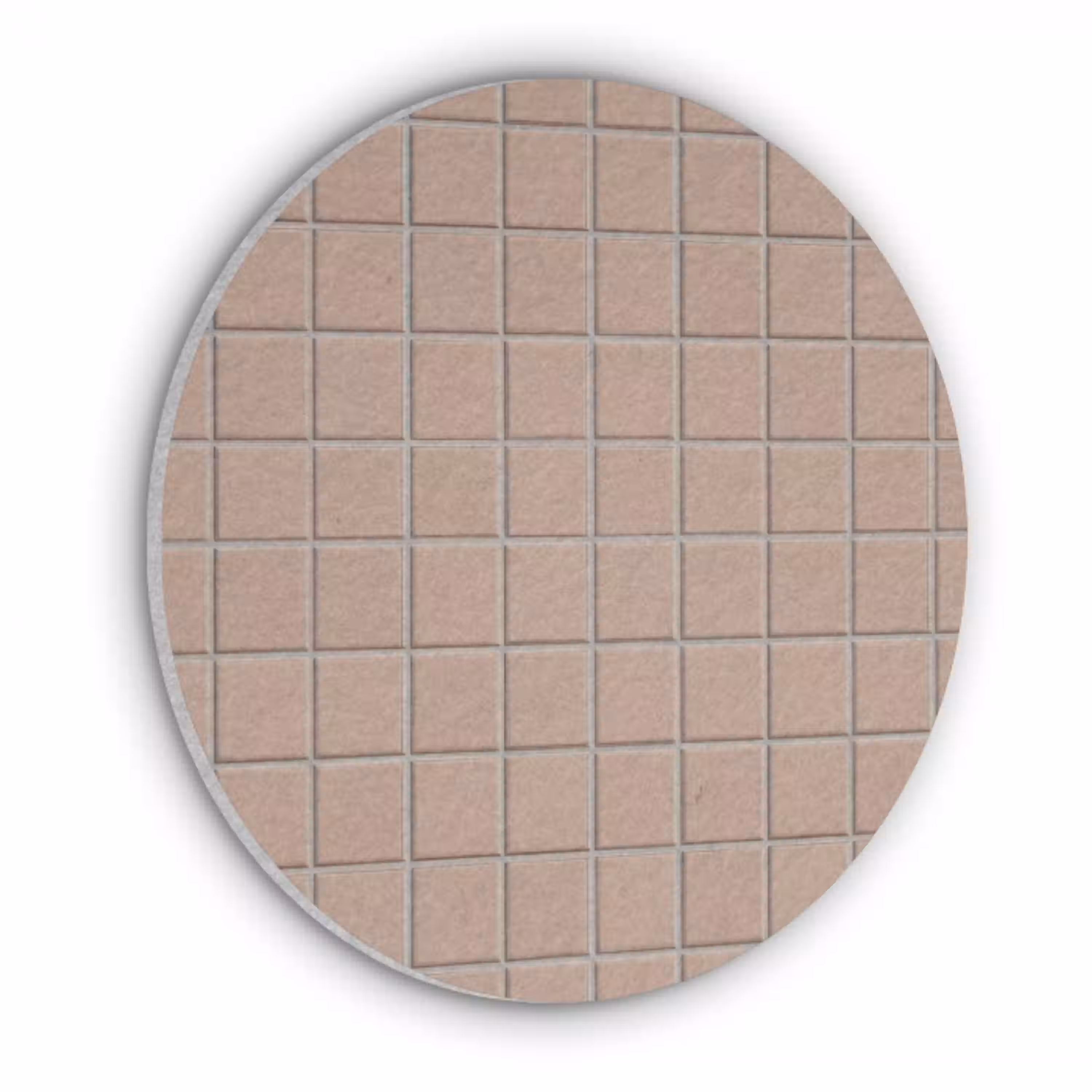 Patroon - Tegel - Oudroze Akoestische PET Vilt - Rond klein 838 -3d