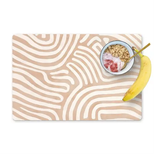 Beige - Aardspatroon Placemat vinyl groot -zzzproduct_Kitchenyeah-website